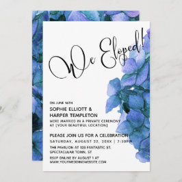 Blue Watercolor Hydrangea Wir haben gepflückt! Typ Einladung