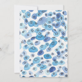Blue Watercolor Jellyfish Card Feiertagskarte