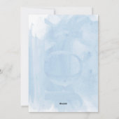 Blue Watercolor JOLIday Weihnachten Weihnachtsfoto (Rückseite)