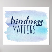 Blue Watercolor Kindness spielt eine Rolle