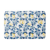 Blue Watercolor Lemon Badematte (Vorderseite)