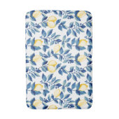 Blue Watercolor Lemon Badematte (Vorderseite Vertikal)