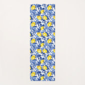 Blue Watercolor Lemon Pattern  Yogamatte (Vorderseite)