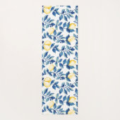 Blue Watercolor Lemon Yogamatte (Rückseite)