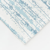 Blue Watercolor Lines Fleecedecke (Ecke)