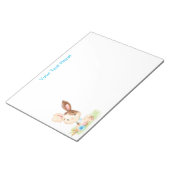 Blue Watercolor Little Bunny Notizblock (angewinkelt)