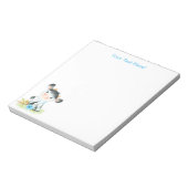Blue Watercolor Little Cow Notepad Notizblock (Rotiert)