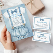 Blue Watercolor Little Man Baby Dusche Einladung