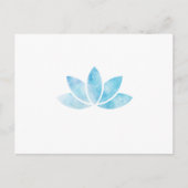 Blue Watercolor Lotus Blume Postkarte (Vorderseite)