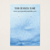 Blue Watercolor Mandala Earring Display Cards (Vorderseite)