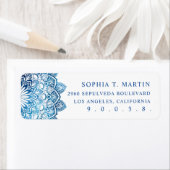 Blue Watercolor Mandala Medallion Yoga Meditation (Insitu)