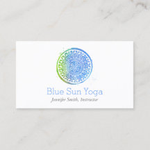 Blue Watercolor Mandala Yoga und Wellness