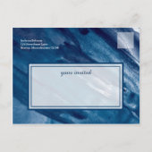 Blue Watercolor Martha's Vineyard Save the Date Ankündigungspostkarte (Rückseite)