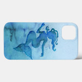 Blue Watercolor Mermaid Case-Mate iPhone Hülle (Rückseite (Horizontal))