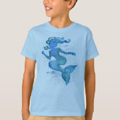 Blue Watercolor Mermaid T - Shirt (Vorderseite)