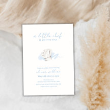 Blue Watercolor Modern Little Koch Baby Dusche