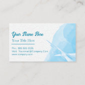 Blue Watercolor Moderne Trendfarben Texturiert Visitenkarte (Rückseite)