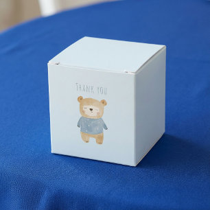 Blue Watercolor niedlich Bär, ein Junge Geschenkschachtel
