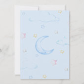 Blue Watercolor Niedlich Elephant Baby Dusche Einladung (Rückseite)