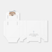 Blue Watercolor Noah's Ark Boy Christening Gefalle Geschenkschachtel (Ungefaltet)