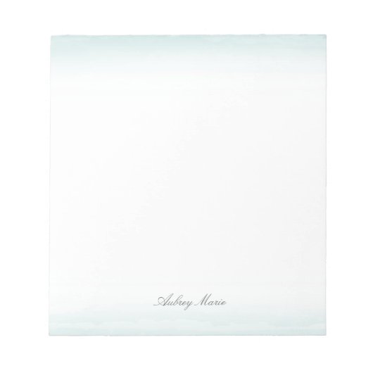 Blue Watercolor Notepad Notizblock (Vorderseite)