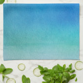 Blue Watercolor Ombre Geschirrtuch (Gefaltet)