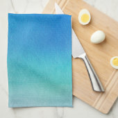 Blue Watercolor Ombre Geschirrtuch (Viertel Falte)
