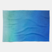 Blue Watercolor Ombre Geschirrtuch (Horizontal)
