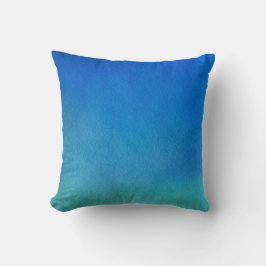 Blue Watercolor Ombre Kissen