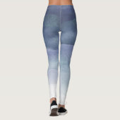Blue Watercolor Ombre Leggings (Rückseite)