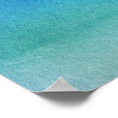 Blue Watercolor Ombre Poster (Ecke)