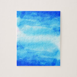 Blue Watercolor Ombre Puzzle
