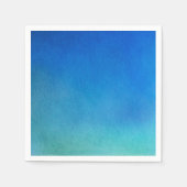 Blue Watercolor Ombre Serviette (Vorderseite)