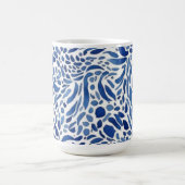 Blue Watercolor Paints Kaffeetasse (Mittel)