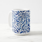 Blue Watercolor Paints Kaffeetasse (Vorderseite Links)
