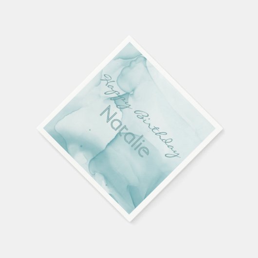 Blue Watercolor Party Napkins Serviette (Ecke)