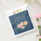 Blue Watercolor Peonies Floral Bouquet Geschenktütchen (Versiegelt)