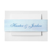 "Blue Watercolor" Personalisierte Bly Bands Einladungsbanderole (Vorderseite Beispiel)