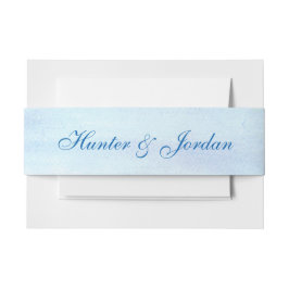 "Blue Watercolor" Personalisierte Bly Bands Einladungsbanderole