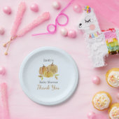 Blue Watercolor Pumpkin Fall Baby Dusche Pappteller (Party)