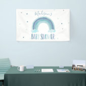 Blue Watercolor Rainbow Baby Dusche Willkommen Banner (Messeveranstaltung)