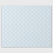 Blue Watercolor Rocking Horse Boy Baby Dusche Geschenkpapier (Flach)