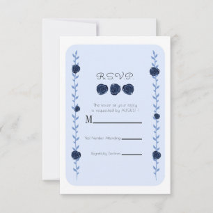 Blue Watercolor Rose Reben Hütte Chic UAWG Antwort