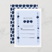 Blue Watercolor Rose Reben Hütte Chic UAWG Antwort (Vorne/Hinten)