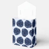 Blue Watercolor Rose Reben Hütte Hochzeit Geschenkschachtel (Geöffnet)