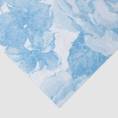 Blue Watercolor-Rose Seidenpapier (Detail)