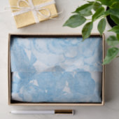Blue Watercolor-Rose Seidenpapier (Geschenk)