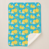 Blue Watercolor Rubber Ducky Du bist der Eine Sherpadecke (Vorderseite)