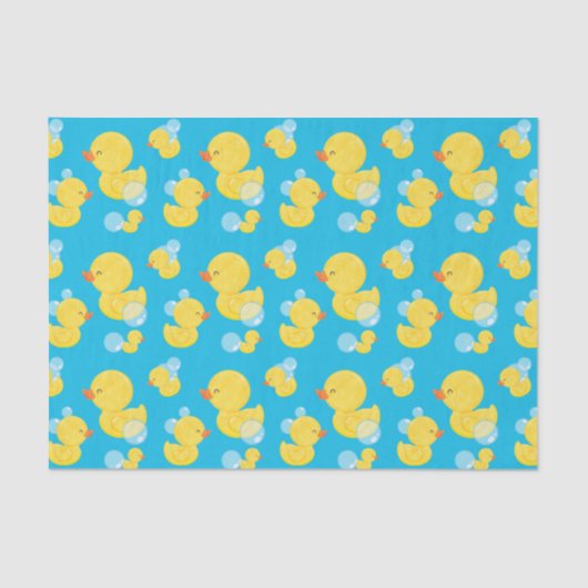 Blue Watercolor Rubber Ducky Seidenpapier (Vorderseite)