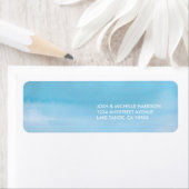 Blue Watercolor-Rücksendeadresse (Insitu)